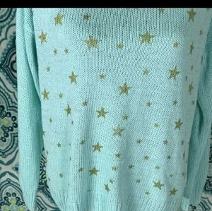 V.S. Pink pullover knit sweater with stars